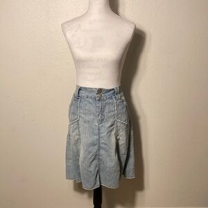 Rewind Flared Distressed Denim Skirt Size 11